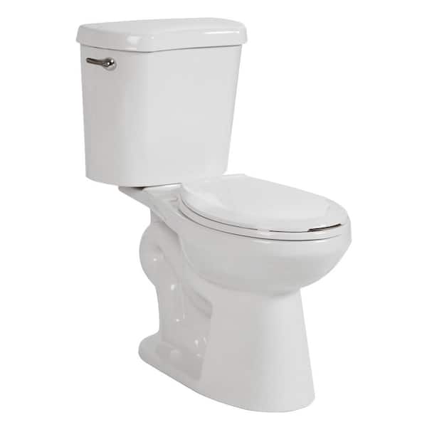 Glacier Bay All-In-One 2-piece 1.28 GPF Single Flush Round High Efficiency Toilet in White