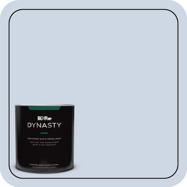 BEHR DYNASTY 1 qt. #ICC-35 Blue Reflection Semi-Gloss Enamel Interior Stain-Blocking Paint & Primer