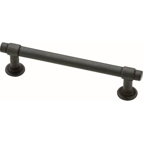 Door Handle Pull Drawer 2 Pack Antique Black Powder Cast Iron 5" Large Tray 