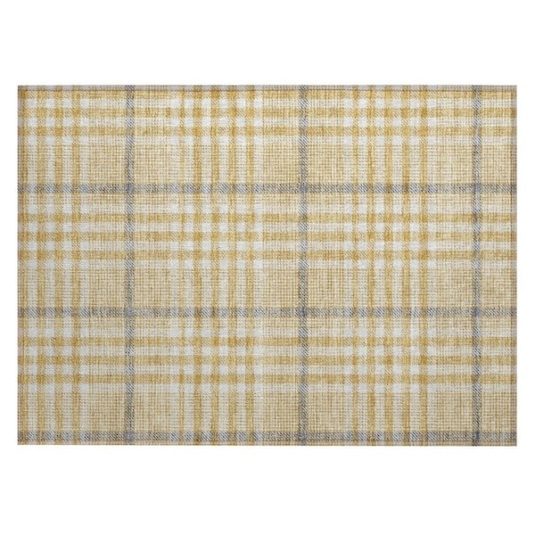 Chantille Machine Washable Indoor/Outdoor Abstract ACN1054 Gold 1 ft. 8 in. x 2 ft. 6 in. Area Rug
