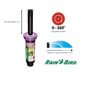 1800 Series 4 in. Pop-Up Non-potable PRS Sprinkler with Purple Cap, Half Circle Pattern, Adjustable 8-15 ft.
