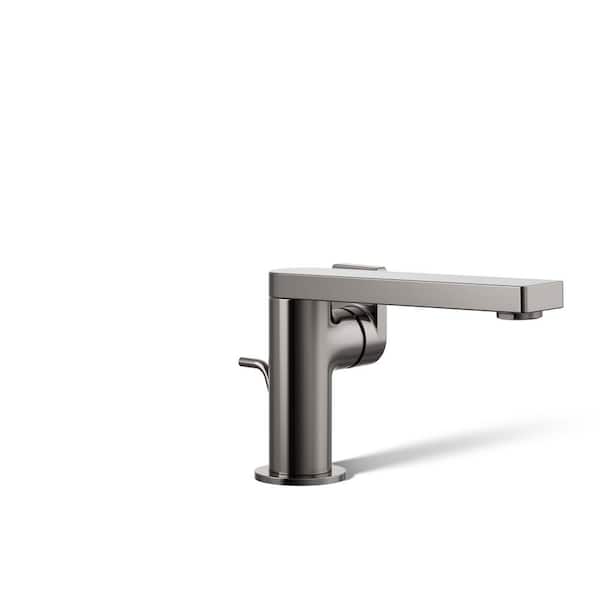 KOHLER Composed Single Hole Single-Handle Bathroom Faucet with Lever Handle and Drain in Titanium