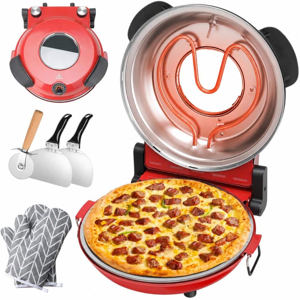 12-Inch Portable Electric Pizza Oven with Glazed Ceramic Stone and Adjustable Timer for Indoor Use price history on PriceWatchPro