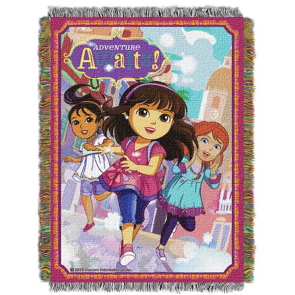 THE NORTHWEST GROUP Dora the Explorer, Adventure Awaits Woven Tapestry Throw Blanket