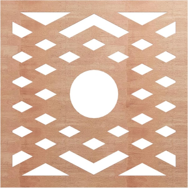 Ekena Millwork 0.375 in. x 36 in. x 36 in. Wood Medallion Moulding