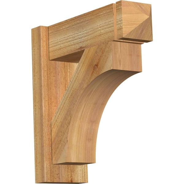 Ekena Millwork 6 in. x 18 in. x 18 in. Western Red Cedar Westlake Arts and Crafts Rough Sawn Outlooker