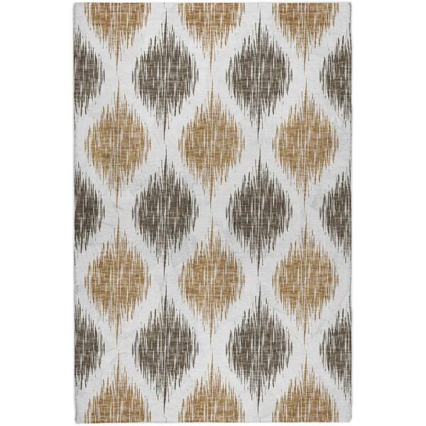 Dream Shag Premium Machine Washable Abstract ADS848 Chocolate 9 ft. x 12 ft. Area Rug