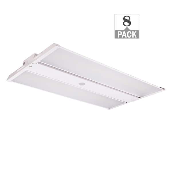 8-Pack 2 ft. 400-Watt Equivalent Thin Profile LED Dimmable White High Bay Light 4000K 5000K 31,500LM Workshop Garage