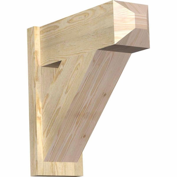 Ekena Millwork 8 in. x 22 in. x 22 in. Traditional Craftsman Rough Sawn Douglas Fir Outlooker