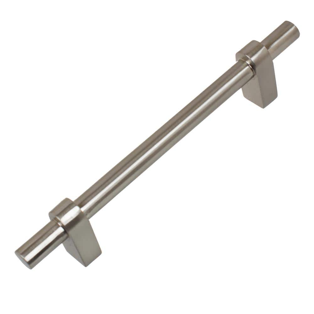 GlideRite 4-1/4 in. Center-to-Center Satin Nickel Solid Euro T-Bar ...