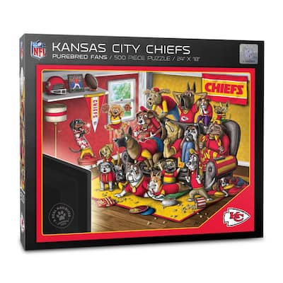 NFL Kansas City Chiefs Purebred Fans Puzzle A Real Nailbiter (500-Pieces)