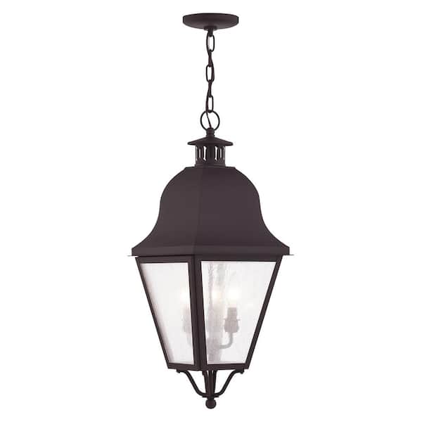 Livex Lighting Amwell 3-Light Bronze Outdoor Pendant Light