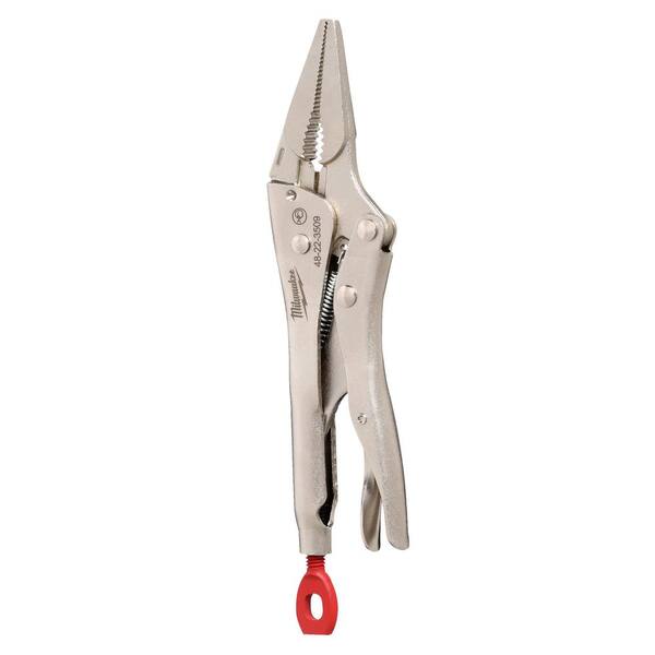 Milwaukee 9 in. L Nose Locking Pliers 48-22-3509 - The Home Depot