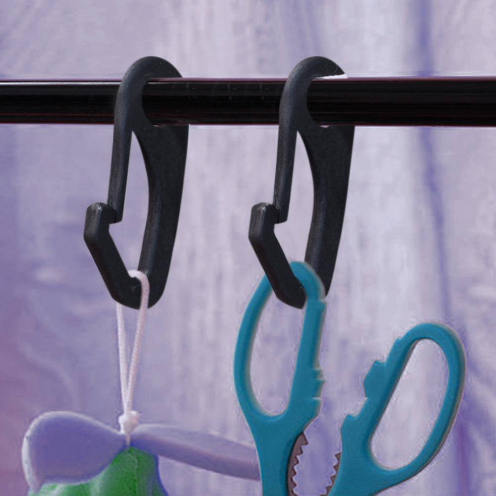 Heavy Duty Black Nylon Flagpole Snap Hook Clips, 4-Pack