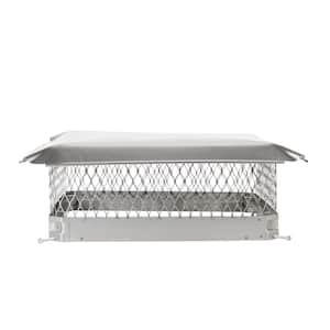 20 in. x 20 in. Bolt-On Single Flue Chimney Cap in Stainless Steel