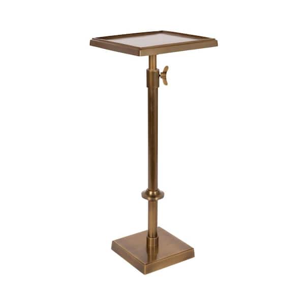 Engles 9 in. Gold Square Metal End Table