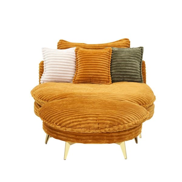 Z-joyee 65 in Wide Armless Fabric Curved Modern Upholstered Sofa