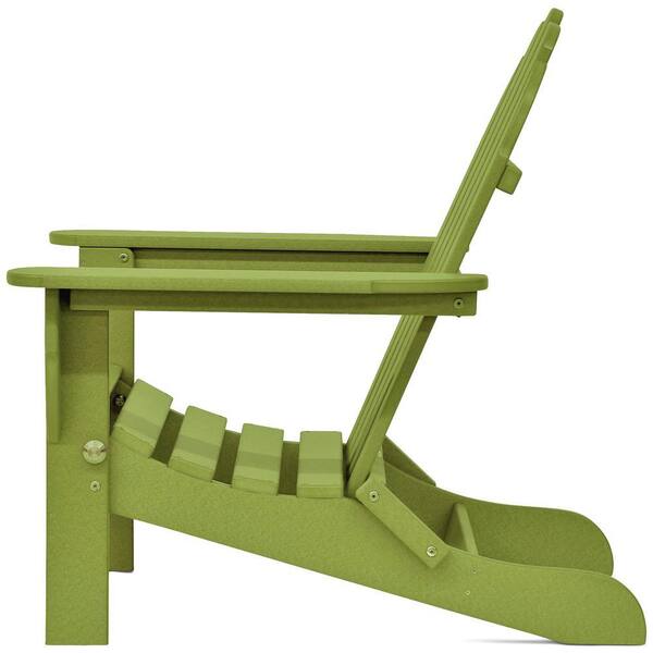 DUROGREEN Icon Lime Green Plastic Folding Adirondack Chair