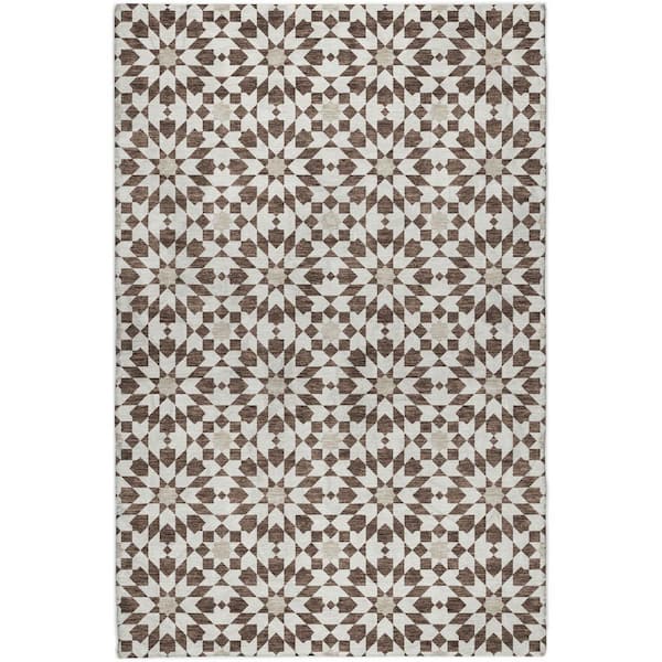 Addison Rugs Dream Shag Premium Machine Washable Abstract ADS734 Brown ...