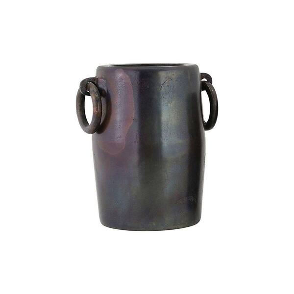 Renwil Brienne 8 in. H Decorative Vase in Raw Cobalt Brass