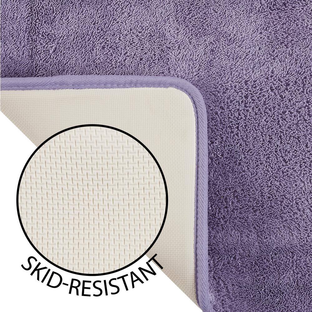 Wisteria Purple 20" x 32" Microfiber Memory Foam Bath Mat