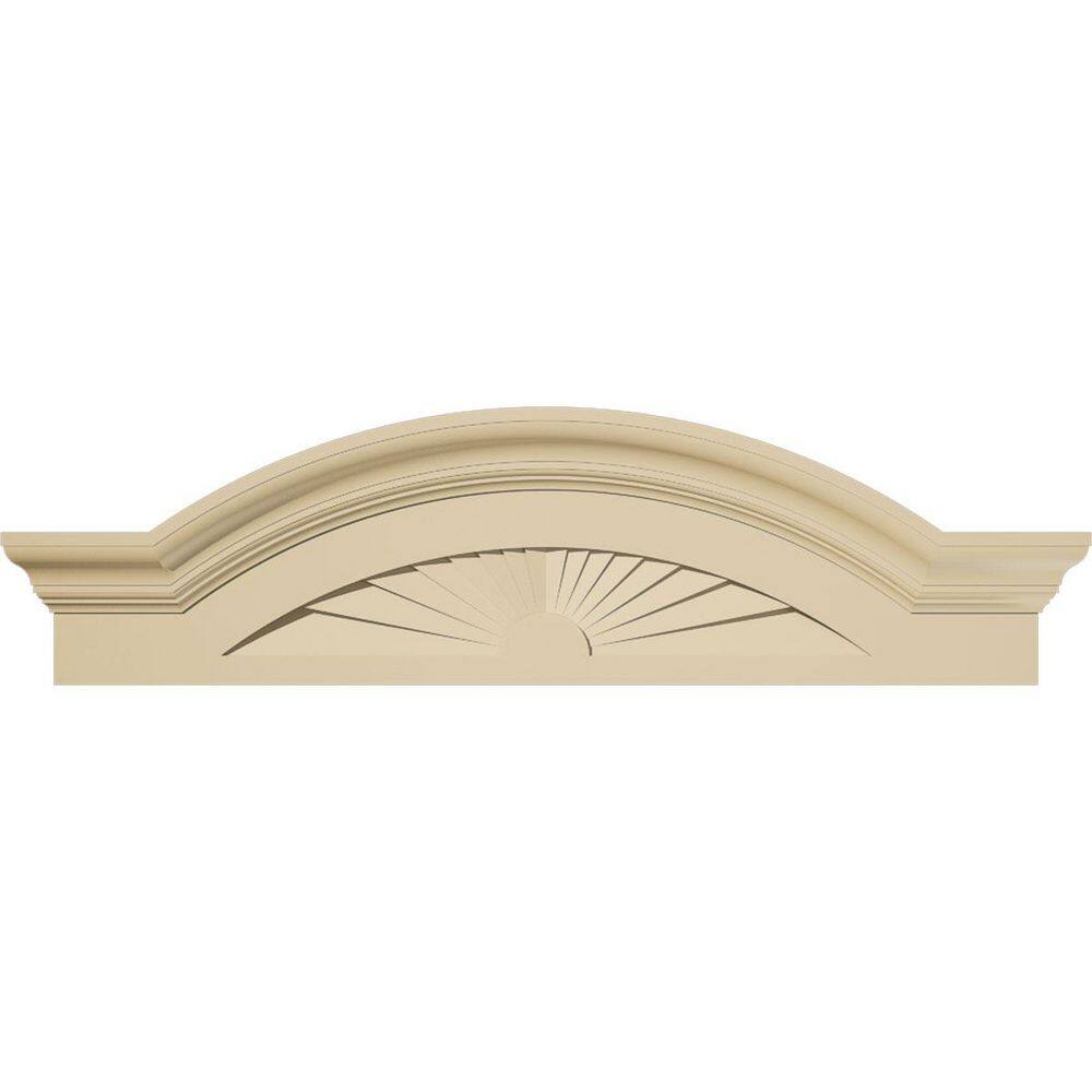 34 in. W x 9-1/2 in. H x 2-1/2 in. P Segment Arch W/Flankers Sunburst Signature Urethane Pediment, Primed Tan price history on PriceWatchPro