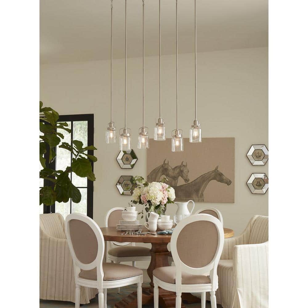 Calhoun Brushed Nickel Mini Pendant with Glass Shade