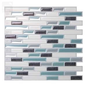 Como Marrone 10 in. W x 10 in. H Peel and Stick Self-Adhesive Decorative Mosaic Wall Tile Backsplash (10-Tiles)