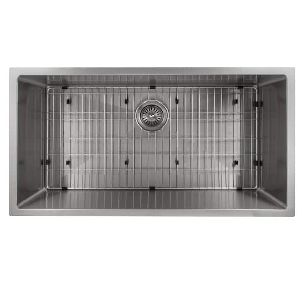 Meribel Stainless Steel 36" Single Bowl Undermount Kitchen Sink