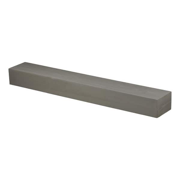 9 in. W x 48 in. D Gray Solid Wood Fireplace Mantel Decorative Wall Shelf, Flat Wall-Mounted Floating Shelf