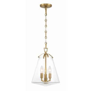 Voss 3-Light Luxe Gold Mini Chandelier