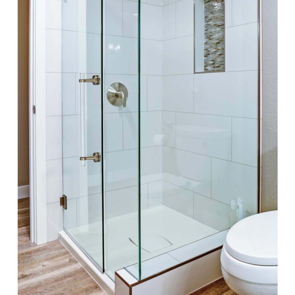 Pacific Beach 34'' Polished Brass and Clear Acrylic Wall Mounted Towel Bar