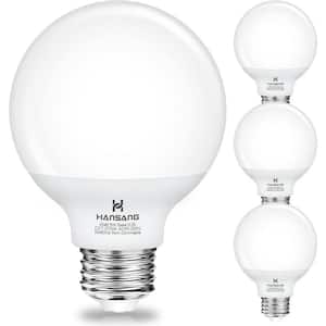 60W G25, Globe LED Light Bulb E26 Base 2700K Warm White Perfect for Vanity Makeup Mirror - (4-Pack)