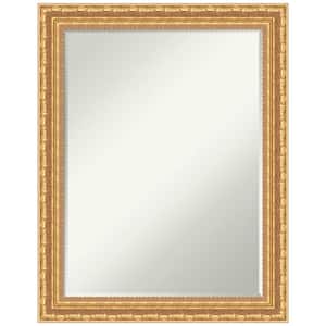 Versailles Gold 22 in. x 28 in. Petite Bevel Classic Rectangle Wood Framed Bathroom Wall Mirror in Gold