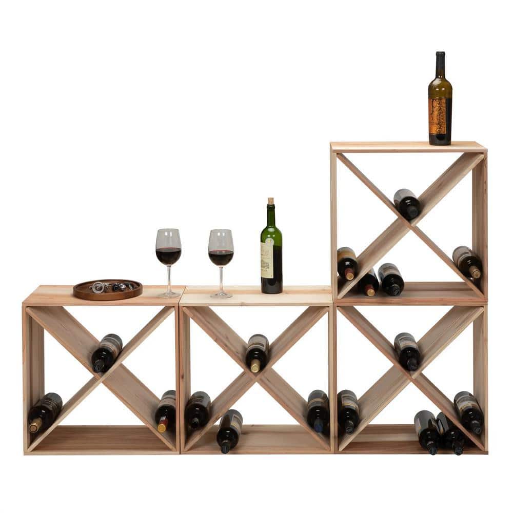 24-Bottle Modular Wine Rack-4-Piece