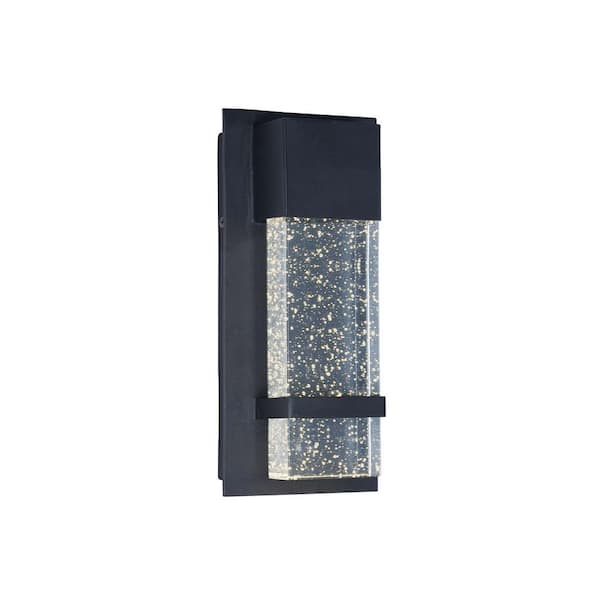 Opus 10.25 in. Wide 1-Light Black Oxide Outdoor Integrated LED Wall Lantern Sconce