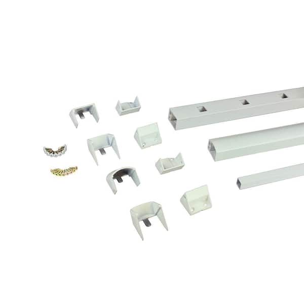 Tuscany 4.25 in. x 72 in. x 36 in. C10 Rail Section Kit Stair-Gloss White Aluminum