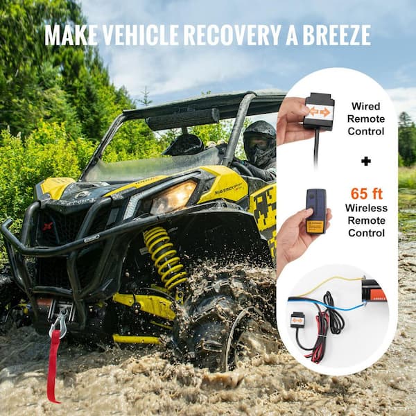 電動ウインチ 4000lb ATV UTV用 SKYSHALO Electric Winch, 4000 lbs. Line Pull Capacity, 12V DC ATV