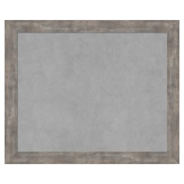 Amanti Art Marred Pewter 23 in. x 19 in Framed Magnetic Board