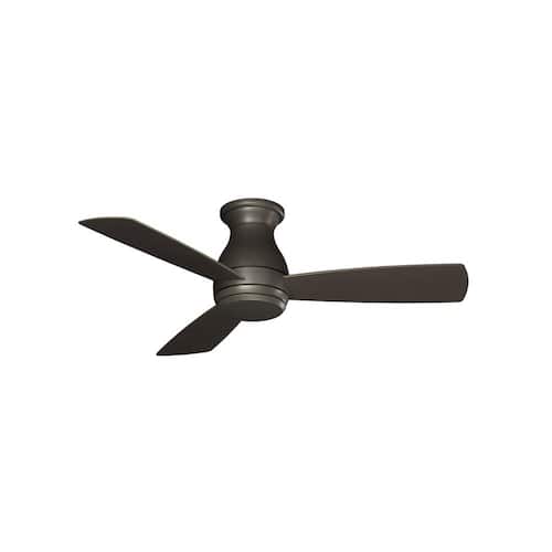 Hugh 44 in. Integrated LED Indoor/Outdoor Matte Greige Ceiling Fan with Light Kit and Remote Control FANIMATION Ceiling Fans With Lights
