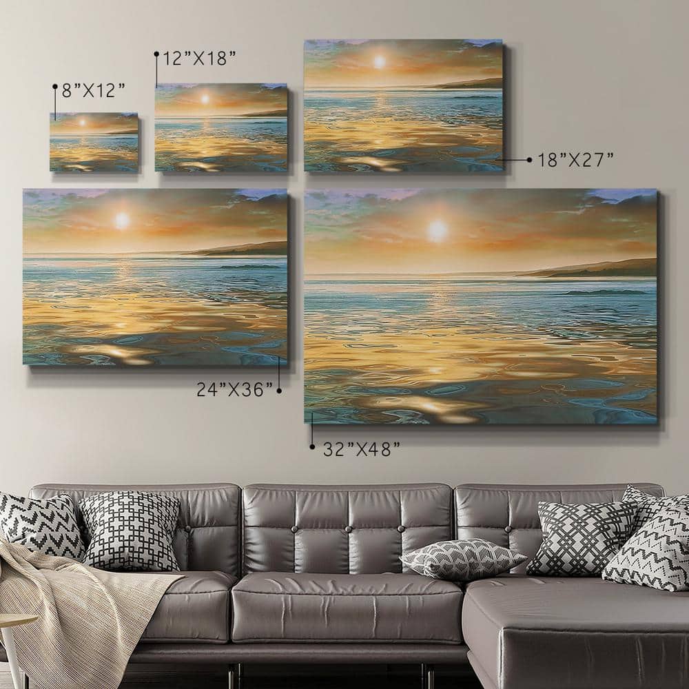 Evening Calm 24" x 36" Multicolor Canvas Scenic Landscape Wall Art