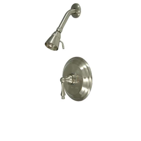 Kingston Brass Restoration Single Handle 1-Spray Shower Faucet 1.8 GPM with Pressure Balance in. Brushed Nickel