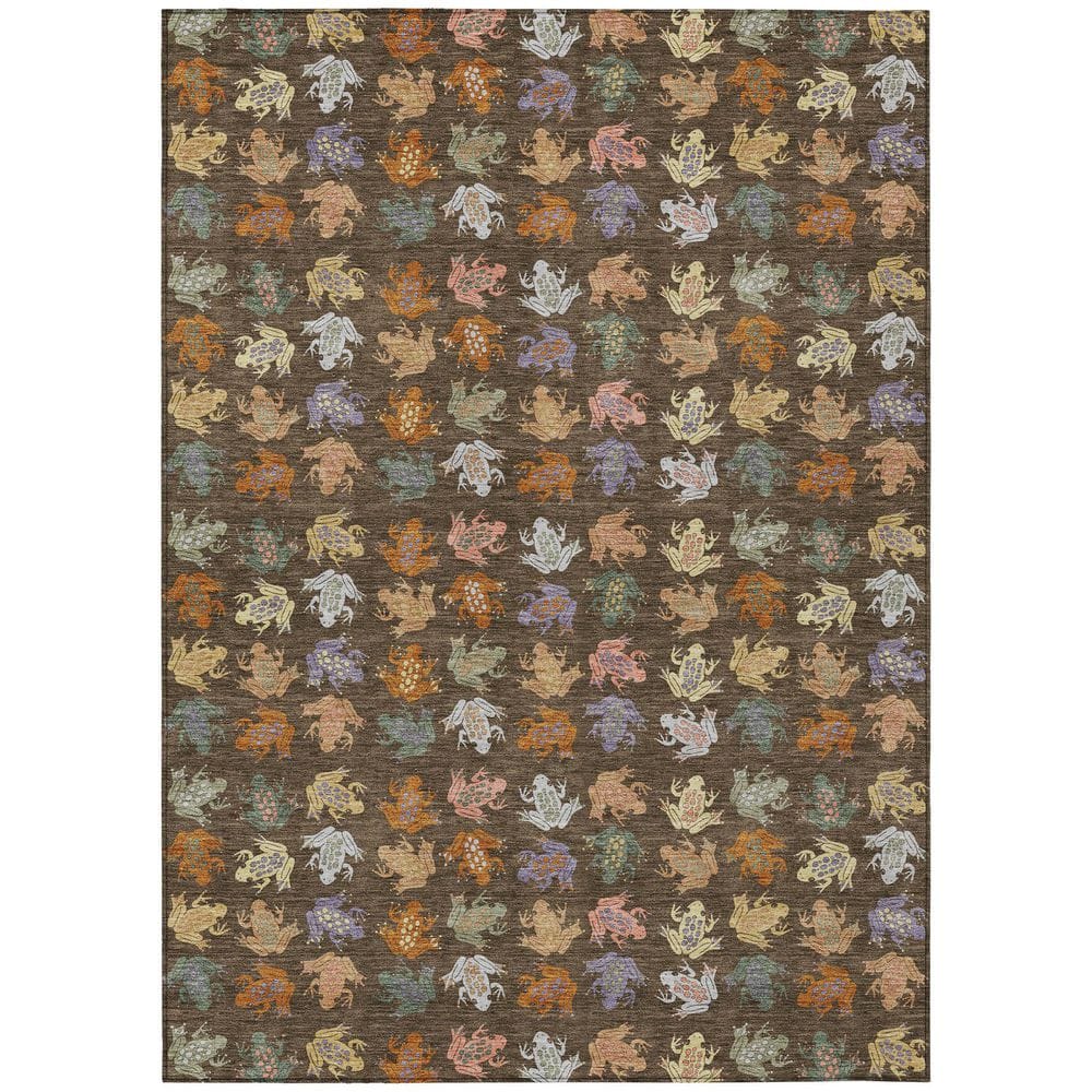 Chantille Machine Washable Indoor/Outdoor Abstract ACN2623 Chocolate 8 ft. x 10 ft. Area Rug price history on PriceWatchPro