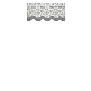 Charmed Life Onyx Toile Print Cotton 52 in. W x 18 in. L Light Filtering Single Rod Pocket Back Tab Valance