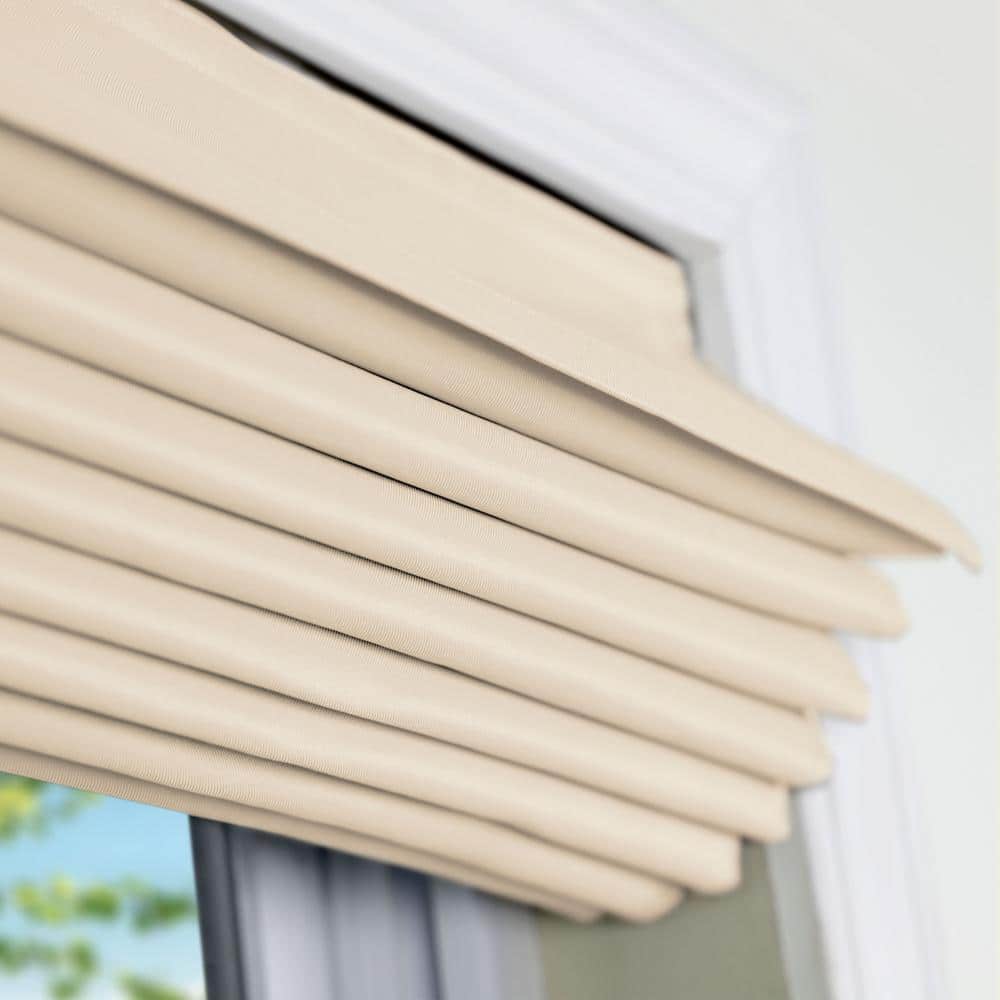 Pebble Beach Cordless Light Filtering Fabric Roman Shade 24"W x 72"H