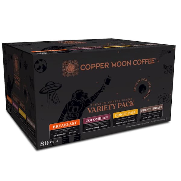 COPPER MOON Variety Pods for Keurig K-Cup Pack Single Serve Coffee Brewers (80-Pack)