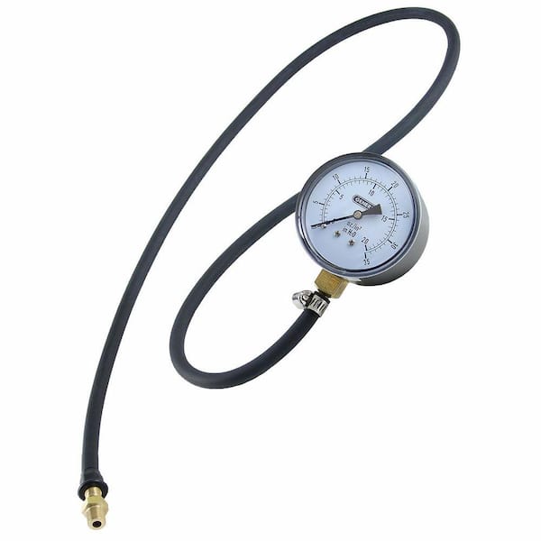 General Tools Gas Pressure Gauge Test Kit with 39 in. Rubber Hose, Quick Connect Fitting and Carry Case