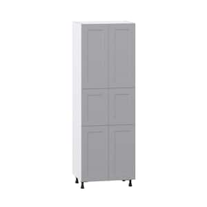 Roseland 30 in. W x 24 in. D x 89.5 in. H Assembled Shaker Pantry Kitchen Cabinet in Slate Gray with 5-Shelves