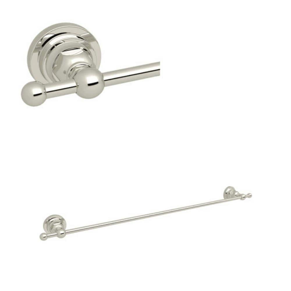 ROHL San Giovanni 24 In Wall Mounted Towel Bar In Polished Nickel   Polished Nickel Rohl Towel Bars A1486lipn 64 1000 