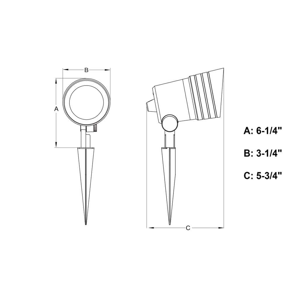 Black Aluminum Low-Voltage Outdoor LED Flood Light